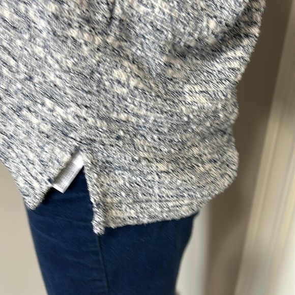 Daily Practice by Anthropologie Pullover Back Cut Out Sweater Navy White M NEW - Picture 8 of 16